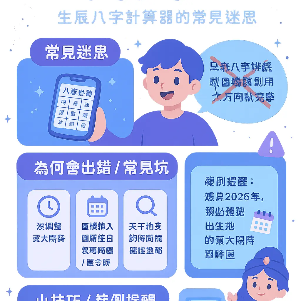 生辰八字计算器 - 八字命盤